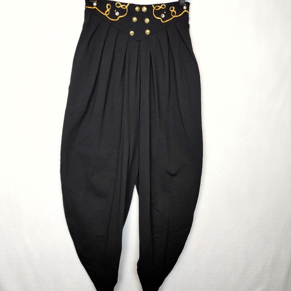 Vintage Contempo Casuals Black Harem Pants L